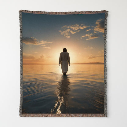 Handmade Christian Blanket - Walking on Water